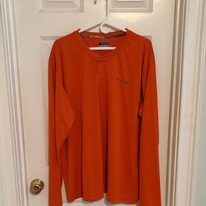 Columbia Men's Vibrant Orange Long Sleeve Tee